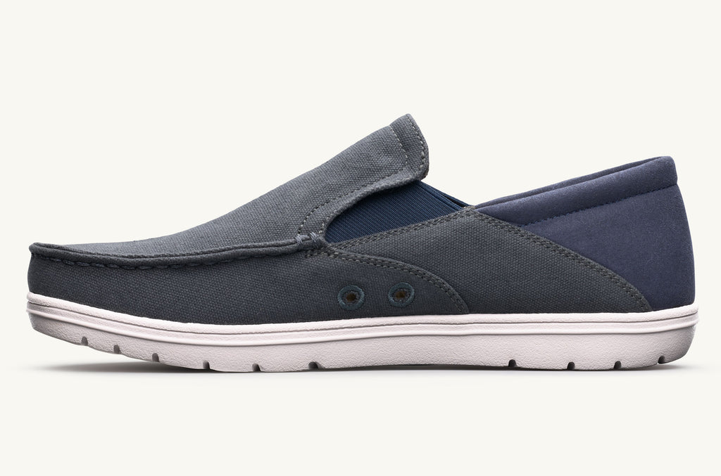 Drifter Donna Lems Scarpe Slip On Grigie Blu Marino | YAJ965PH